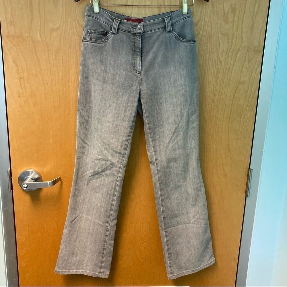 BRAX SPORT Sz 28 Warm Grey  Acid Wash Straight Leg Jeans